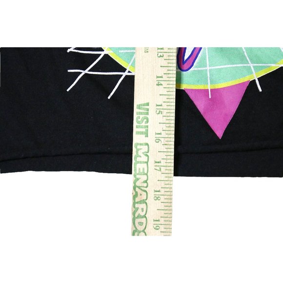 Chemistry Brand Los Angeles Black 90s Inspired Graphic Seamless Crop T-Shirt SM - Picture 4 of 7